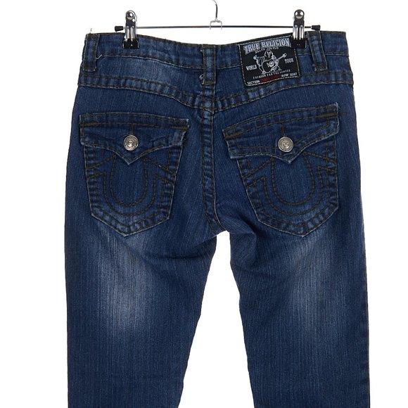 True Religion Lightly Distressed Low-Mid Rise Jeans Women's Size 29 - Picture 7 of 11
